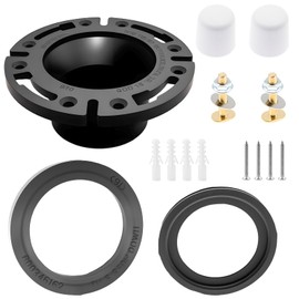 Zzyyldu 3" Socket Floor Flange and RV Toilet Seal，Compatible with Dometic 300 310 320 RV Toilets，Replacement RV Toilet Part 385345892 Flange, 385311658 Flush Ball Seal and 385311652 Base Seal Gasket