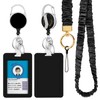 Stretchy Scrunchie Lanyards for ID Badges, Heavy Duty Retractable Badge