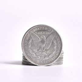 SUMAG Metal Magic Coins Steel Morgan Dollar Coin Magic Trick (3.8cm Dia) Copy Coin Magic Props Accessories Magic Appearing/Disappearing Magic Illusion (5 Pcs)