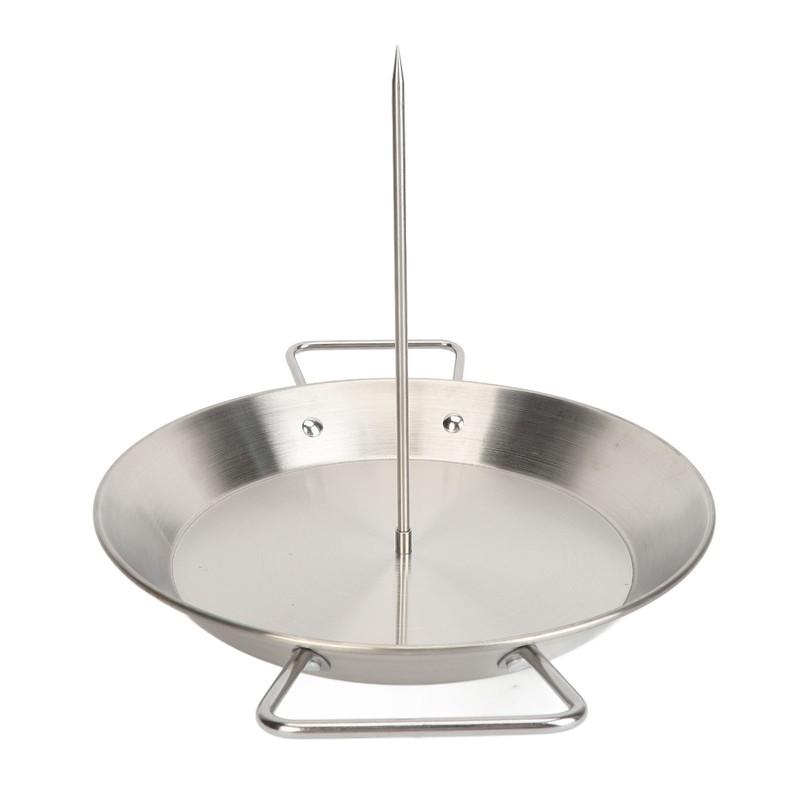 Vertical Skewer Screw Grill Pan Stainless Steel Removable Brazilian Vertical