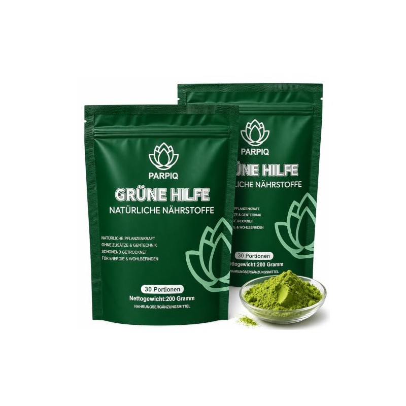 Green Detoxification Powder with Spirulina and Matcha - 2 Pack