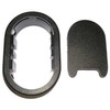 Oval Plastic Desk Grommet - Black (3 Pack)