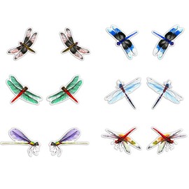 12 Pieces Dragonfly Screen Door Magnets Decorative, Flexible Double Sided Screen Sticker, Magnetic Screen Door Protector Screen Window Decor for Screen Sliding Doors