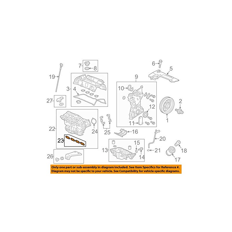 Honda 17115-5A2-A01, Engine Intake Manifold Gasket