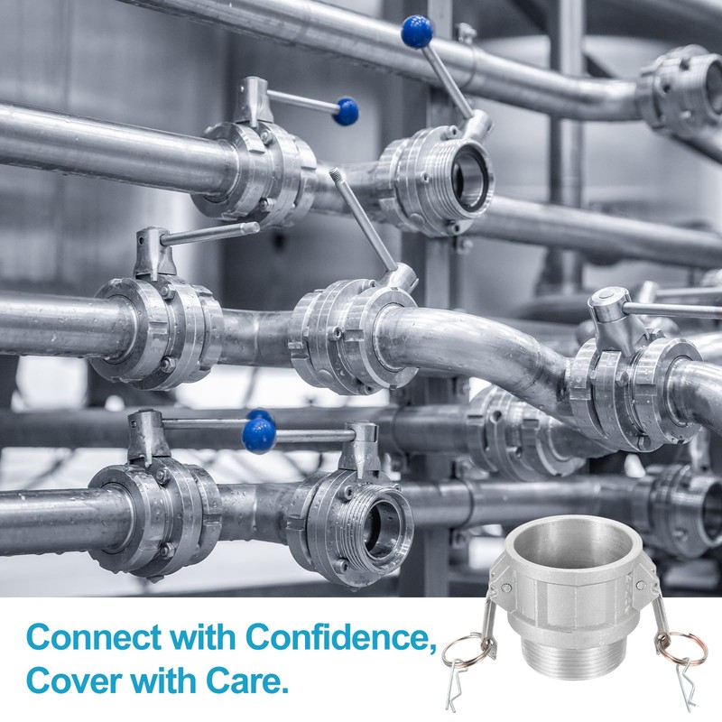 PATIKIL 2.5" Aluminum Cam and Groove Fitting 2 Part-B Dust