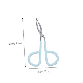 FRCOLOR 6pcs Professional Eyebrow Tweezers Clip Scissors for Hair Removal Flat Tip Made of Stainless Steel