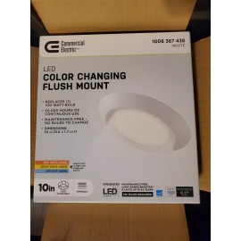 Commercial Electric Flush Mount 10" LED Light 18W Color Selectable  564131110