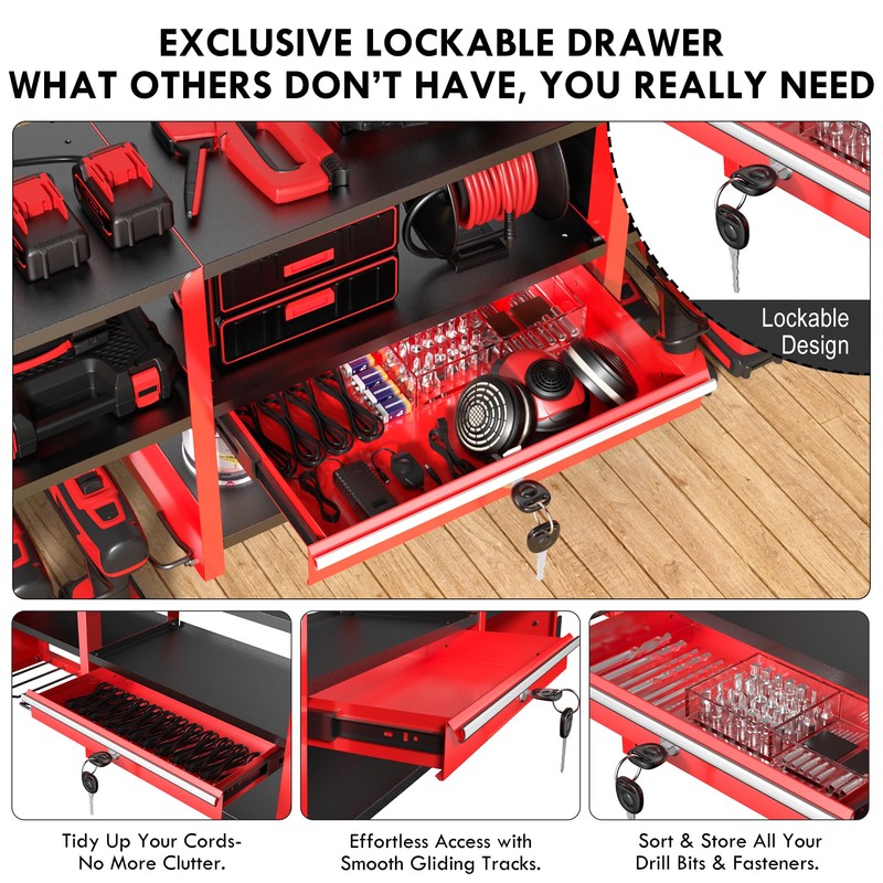 KSVO Large Power Tool Organizer Wall Mount with Drill Rack,