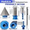 5Pcs Diamond Chamfer Bit Set with 5/8-11 Thread Adapter, 4/5"