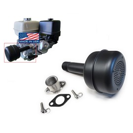 Straight Muffler with SS adapter for Predator 301cc & 420cc, GX240, GX270, GX390