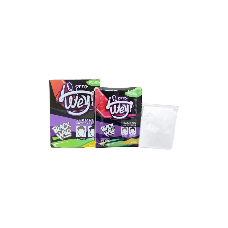Tinte Shampoo Express, Cabello Negro, Orgánico/natural 10pzs