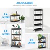 SPACEKEEPER 5-Tier Storage Cart, Bathroom Storage Organizer Rolling Utility Cart,
