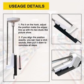 CAMNWAMN Display Wall Safety Hook Magnetic Tool, N52 Strong Magnet, Slat Wall Security Hook Tool.