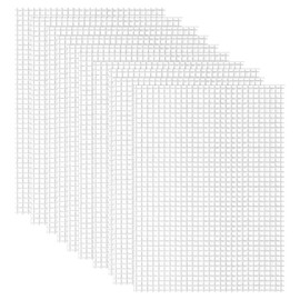 10 Pcs Plastic Mesh Sheets & White Eye Mesh,Multi-Purpose Plastic Canvas for Embroidery, Knit Crochet Projects, DIY Handicraft (7.87"X11.81" / 20x30cm)