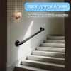 3.3FT Wall Pipe Stair Handrail - Black Galvanized Industrial Metal