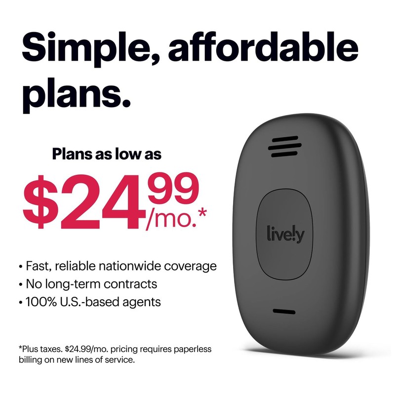 Lively Mobile2 - Medical Alert Device - 24/7 Emergency Help