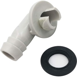 1Pc Grey Conditioner Drainage Hose Connector Elbow Fitting with Rubber Ring for -Split Units and Ca Window Unit 3/5 inches (15 mm) Parts and Accessories for Air Conditioner