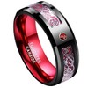 TUNGSTORY Mens Tungsten Wedding Bands - 8mm Celtic Dragon Ring