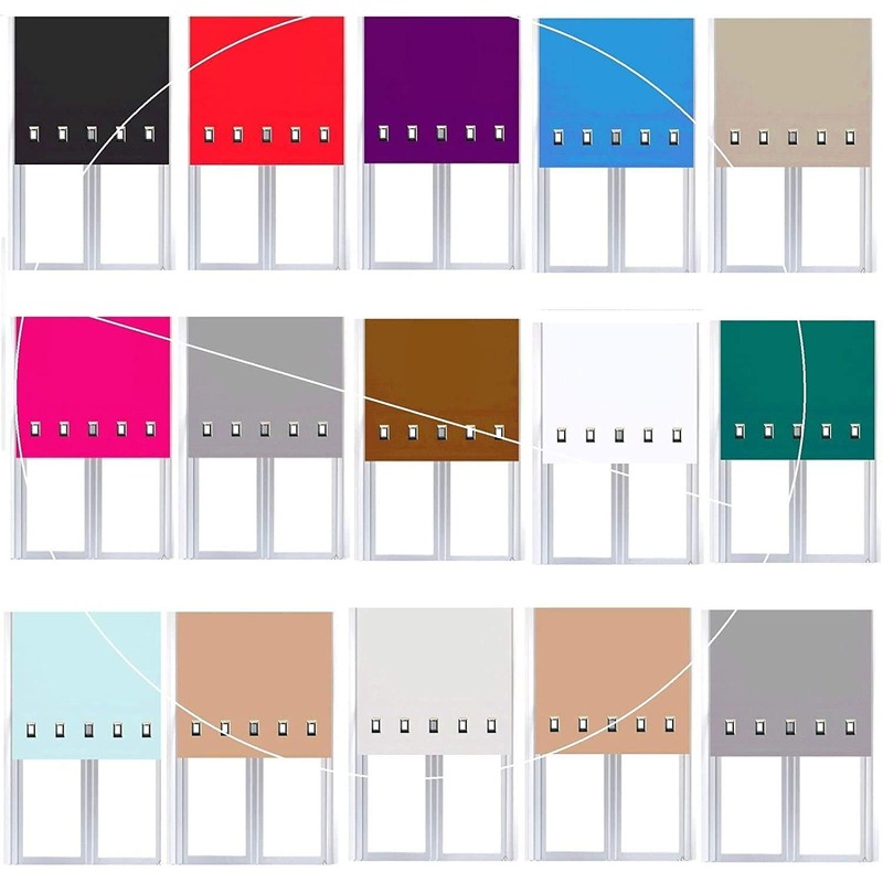 Square Eyelet Roller Blind Easy Fit Trimable Home Office Window