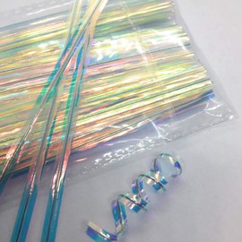 Weststone 200 pcs 4" Rainbow Color Metallic Twist Ties for Cello Bags in Birthday Party