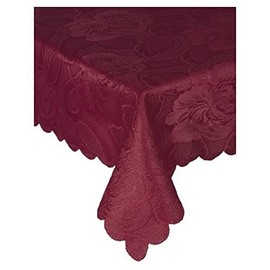 Emma Barclay Damask Rose - Jacquard Tablecloth in Wine - 60 x 84 (152 x 213 cm)