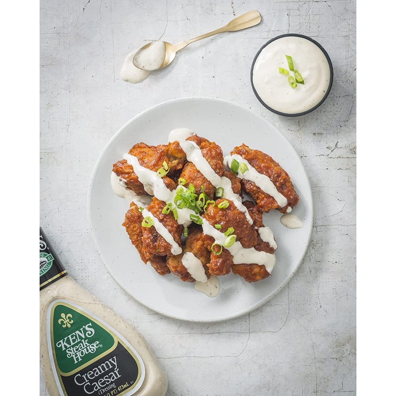 Ken's Steak House, Creamy Caesar Dressing, 16 Fl Oz (Pack