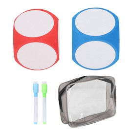 2pcs Dry Erase Dice Set Write On Wipe Off Dry Erase Blocks Blank Dice Educational Supplies for Kids Blue and Red