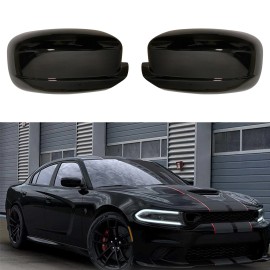 Rear View Mirror Cover Cap Trim For 2010-2024 Dodge Charger Chrysler 300 300C