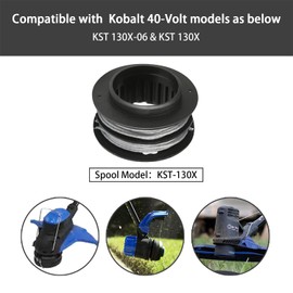 Kudoosen KST-130X Trimmer Replacement Line Compatible for Kobalt 40-Volt String Trimmer Models KST 130X-06 and KST 130X, 17ft 0.080'', （3pack）