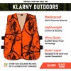 Klarny Camo Orange Vest - High Visibility, Waterproof, Ultra-Quiet Deer