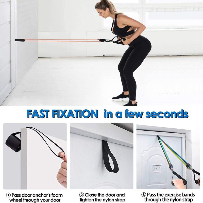 4 Pcs Heavy Duty Door Anchor for Resistance Bands, Door