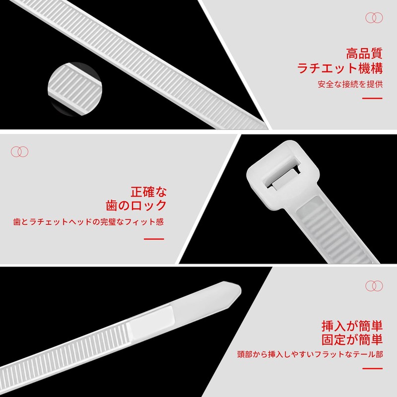 White Cable Ties 1000mm Large Cable Ties Self Float Extra