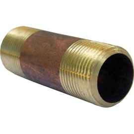 LASCO 17-9489 3/4-Inch by 3-Inch Red Brass Pipe Nipple