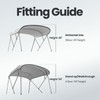 KING BIRD 3-4 Bow Bimini Boat Top Cover Sun Shade