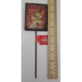 Christmas Metal Floral Pick Crafts Snowman 1A