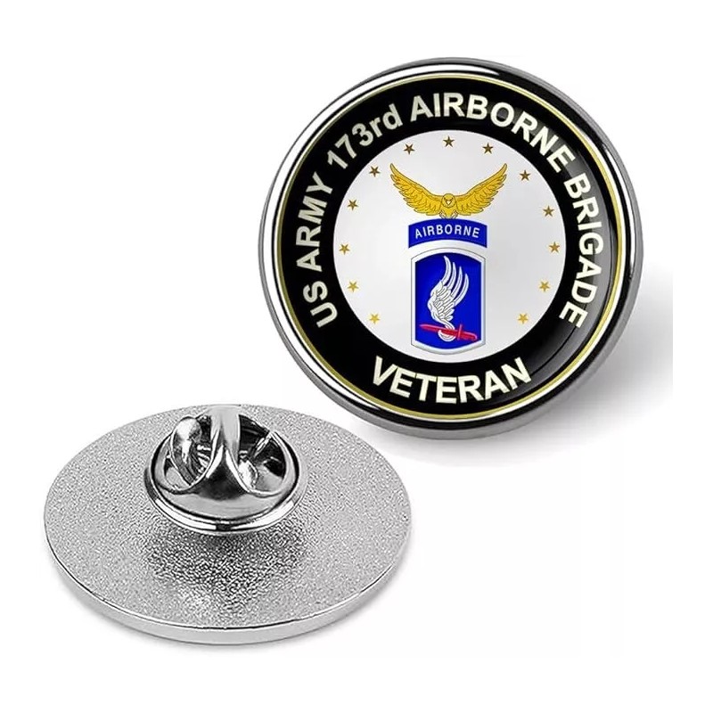 US Army 173rd Airborne Brigade Veteran Tie Suit Shirt Lapel