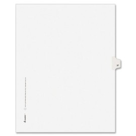 Avery Legal Dividers, Premium Individual Tab Titles, Letter Size, Side Tabs, 37, Pack of 25 (01037)