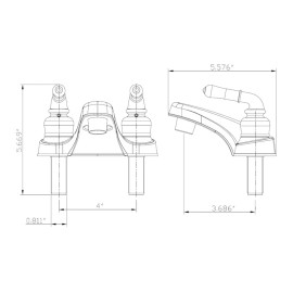 HowPlumb Rv/mobile Home Bathroom Sink Lavatory Faucet Chrome