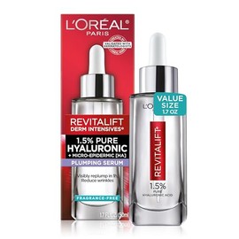 LOreal Paris Skincare revitalift Derm Intensives Pure Hyaluronic Acid Serum for Hydrated Plump Skin  Visibly Reduced Wrinkles, Paraben Free, Non...   