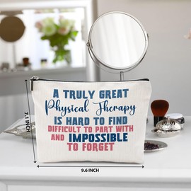 Inspirational Physical Therapy Makeup Bag, Physical Therapy Gifts Cosmetic Bag, Physical Therapist Gifts Thank You Gifts for Women, Occupational Therapy Gifts Christmas Birthday Gifts Toiletry Bag