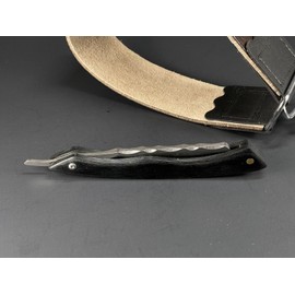 URBANE Wet Shave Ready Straight Razor with 15.5” Long Leather Sharpening Strop Belt USA