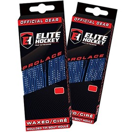 Elite Hockey Prolace Waxed Hockey Laces - Set of 2 Pairs (Royal Blue, 108")