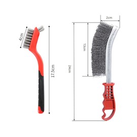 6 Piece Wire Brush Set, Stainless Steel Carbon Brass Nylon Wire Scrubbing Brushes for Wood, Drill, Cleaning Welding Slag, Rust Removal, Drat Brush Set - 3 Large + 3 Small