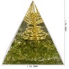 mookaitedecor Peridot/Olivine Heilkristall Quarz Pyramide, Positive Energiepyramide für EMF Schutz