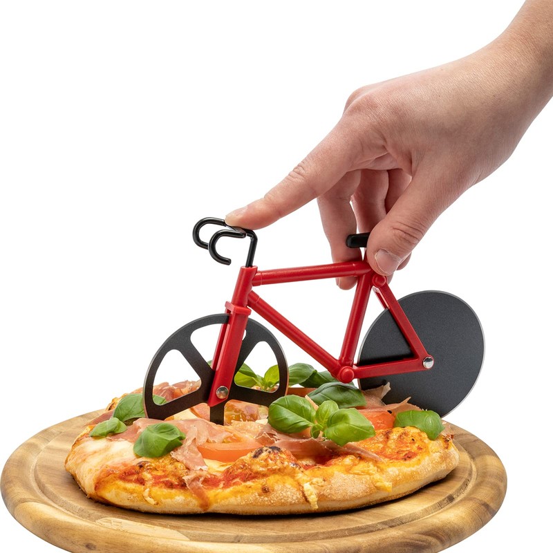 Westmark Fuentez 13292260 Pizza Cutter in Bicycle Look with Stand