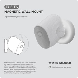 TUSITA Magnetic Wall Mounts Compatible with Arlo Pro 5S 2K, Pro 4, Pro 3, Ultra 2, and Ultra Cameras, Pack of 2