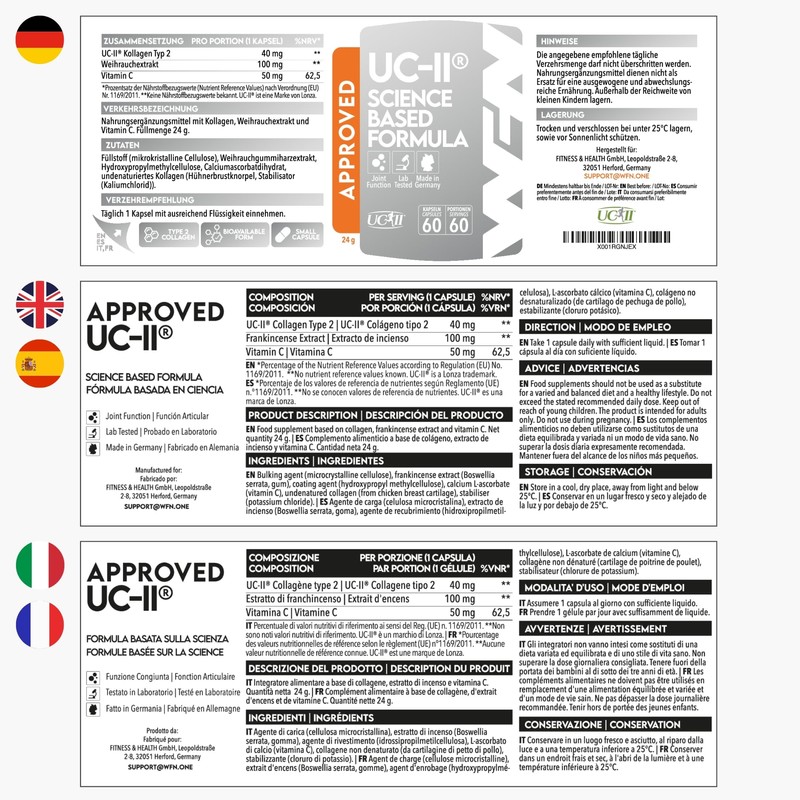 WFN Approved UC-II - Undenatured Collagen Type 2 High Dose