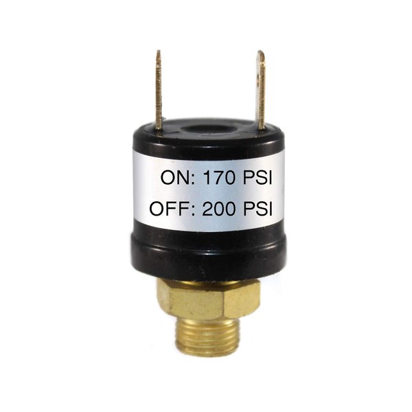 CompStudio 170-200 PSI Air Compressor Pressure Control Switch Valve Horn 1/8'' 12V/24V