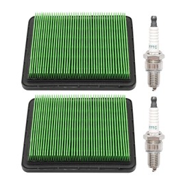 SYOWADA 17211-ZS9-A02 2 Sets Air Filter Elements with Spark Plug, Replacement for Honda EB2500C, EB3000C, EB3000CK1, EB3000CK2, EM2500C, EM3000C Models, Replaces 17218-ZS9-A00