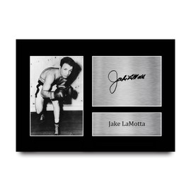 HWC Trading A4 Jake LaMotta Boxing Gifts Printed Signed Autograph Picture for Boxer Memorabilia Fans